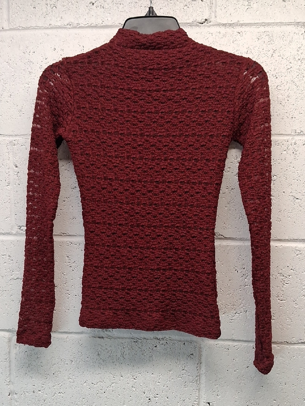 NWT Women's Cocobebe Burgundy Knit Long-Sleeve Top